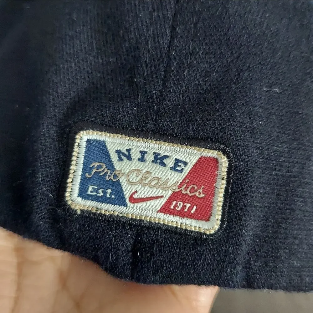Vintage Nike Athletics Black Fitted Hat One Size